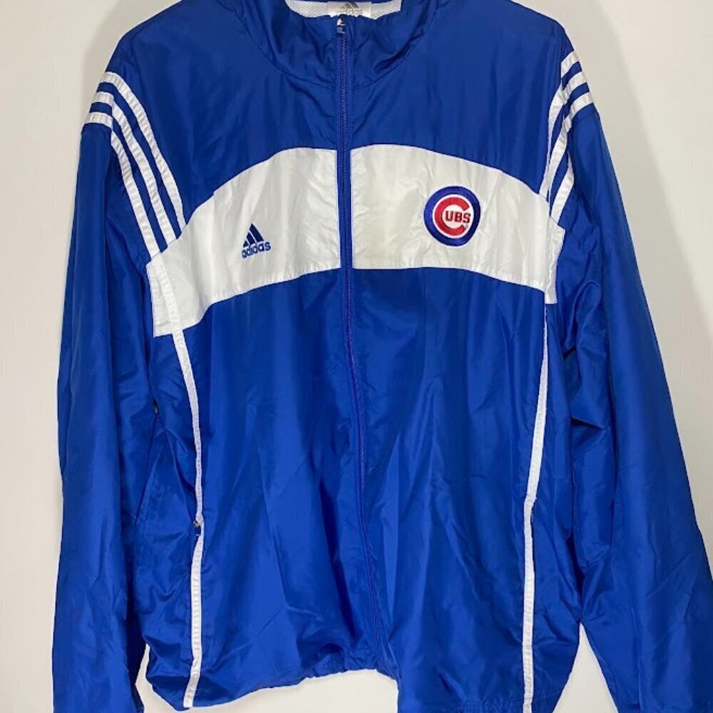 Adidas Chicago Cubs Full Zip Windbreaker Jacket